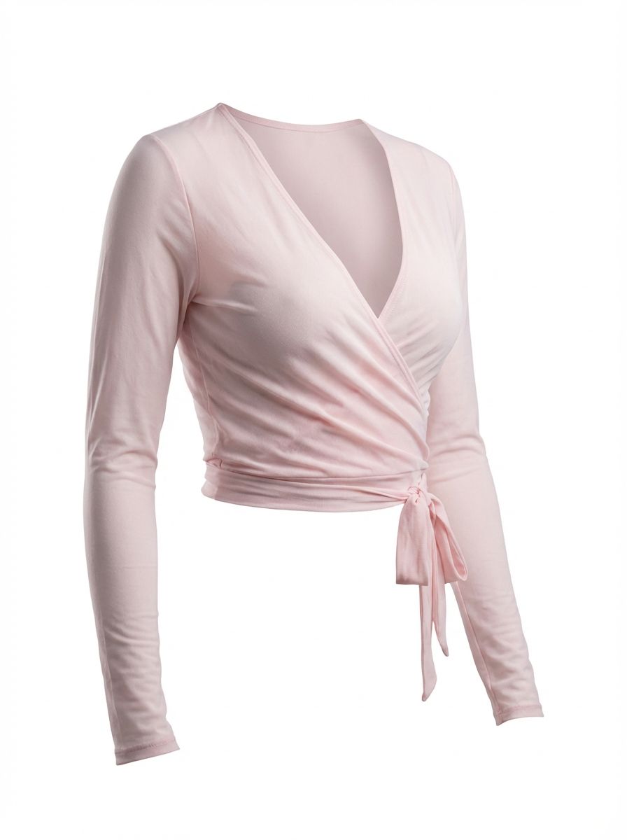 Trendy Wrap Top In Pink