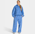 Wasee Acid wash Blue Leopard Print Track suit Bottoms