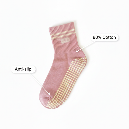 Anti-slip 80% Cotton Grip Sock